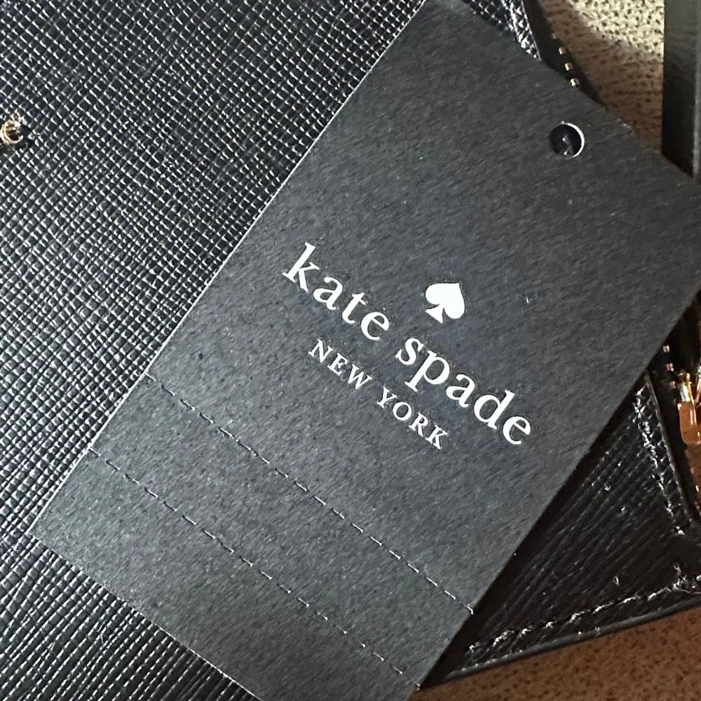 Kate Spade Black Leather Wristlet - Picture 3 of 5